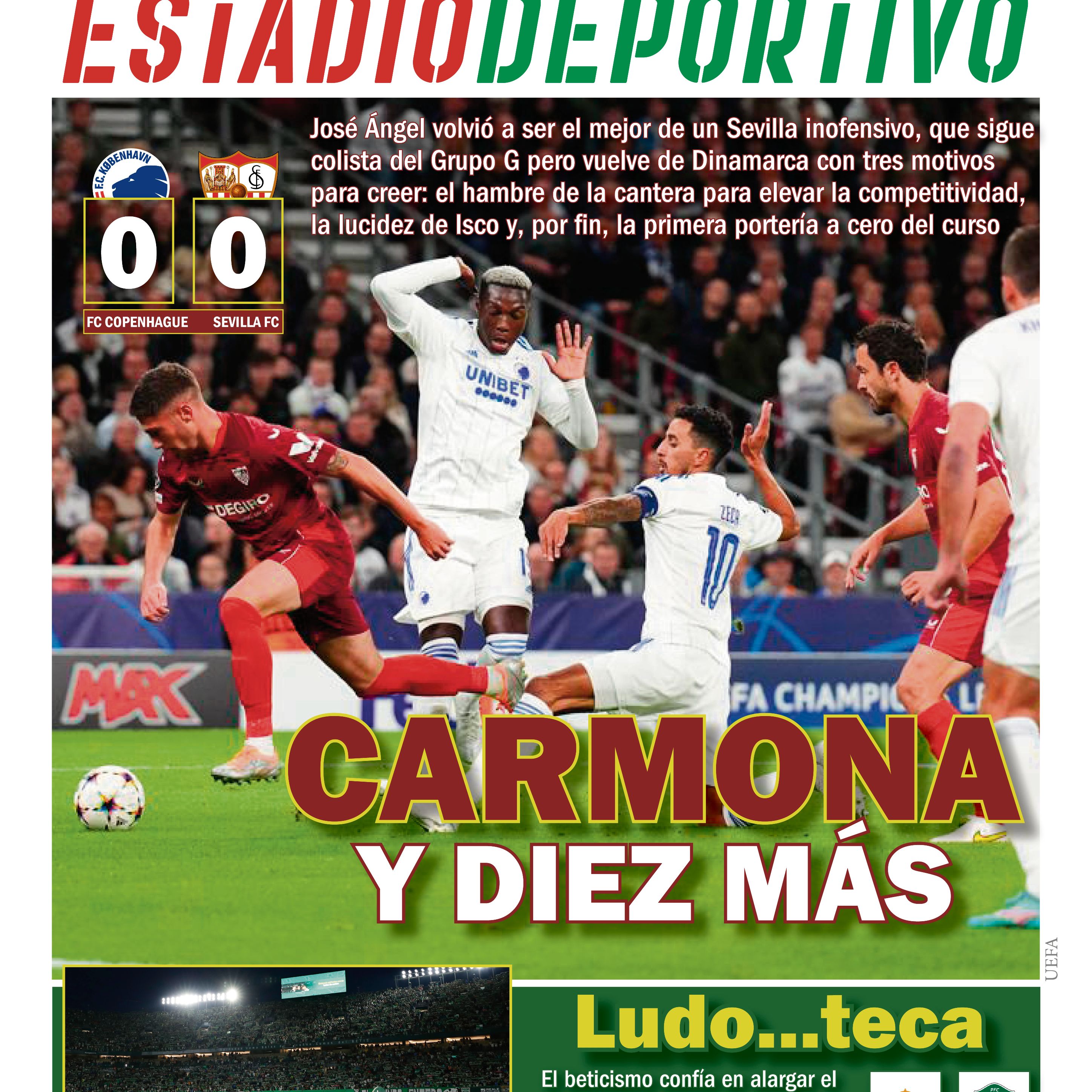 La portada de ESTADIO Deportivo para el jueves 15 de septiembre de 2022 -  Estadio Deportivo