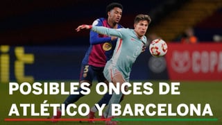 Alineaciones Atlético - Barcelona: Alineación de Atlético y Barcelona en el partido de ida de semifinales de Copa del Rey