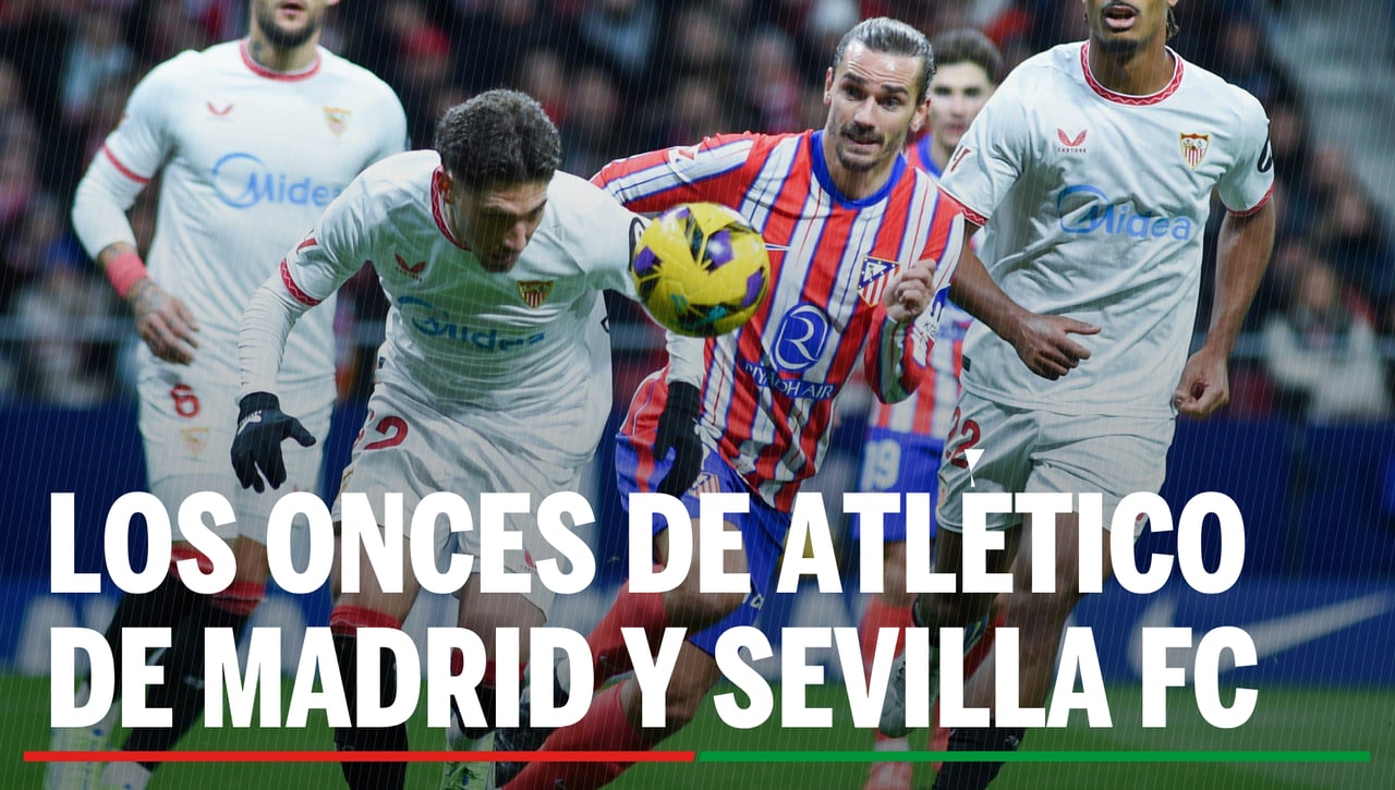 Alineaciones Atlético - Sevilla: Alineación confirmada de Atlético de Madrid y Sevilla FC en la jornada 11ª de LaLiga EA Sports