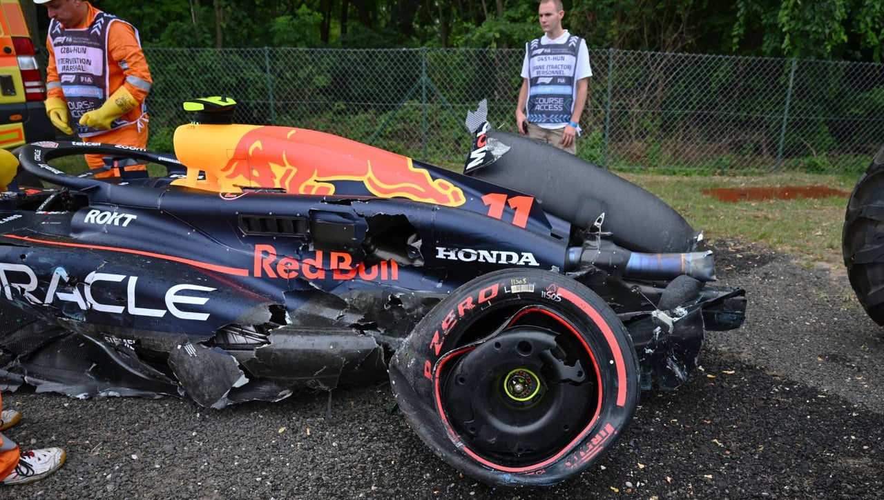 'Checo' Pérez se estrella en Hungría y toma una decisión por sus hijos