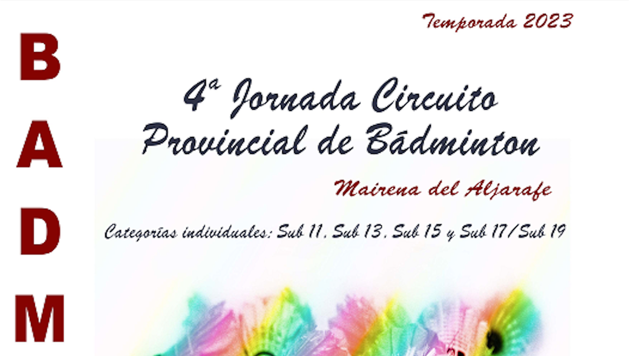 Llega la penúltima jornada del Circuito Provincial de bádminton