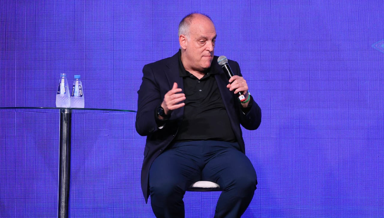 Javier Tebas niega el fracaso tras la suspensión del partido de Miami y promete volver a intentarlo