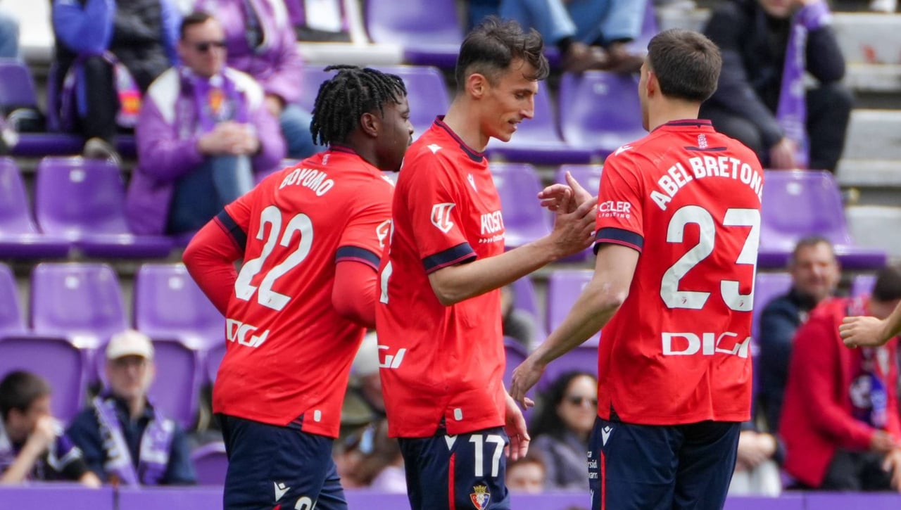 Valladolid 2-3 Osasuna: Budimir se señala 