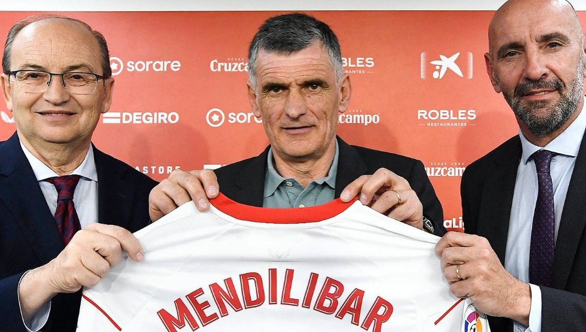 Mendilibar y sus opciones de seguir en el Sevilla: "Veo a todos muy contentos"