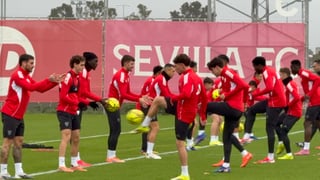 Alexis Sánchez y Maupay se siguen ejercitando en una sesión con hasta cuatro ausencias