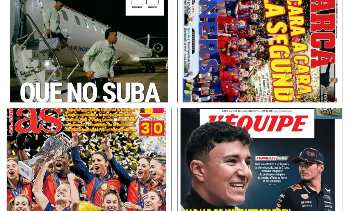 Reinas de Europa, el Barça más líder, arranca el sueño copero verdiblanco, el Real Madrid se la juega en San Mamés…así vienen las portadas