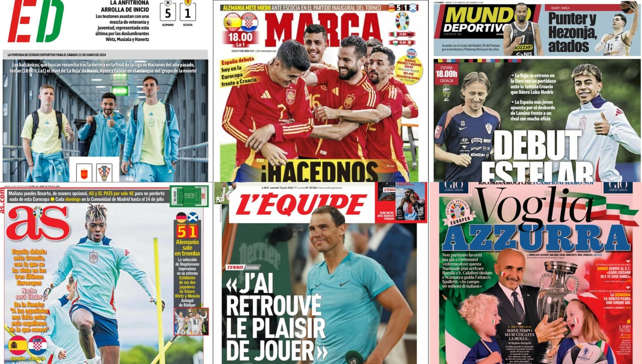 Alemania mete miedo, El debut de España, Ceballos, Mastantuono, Hezonja… Así vienen las portadas