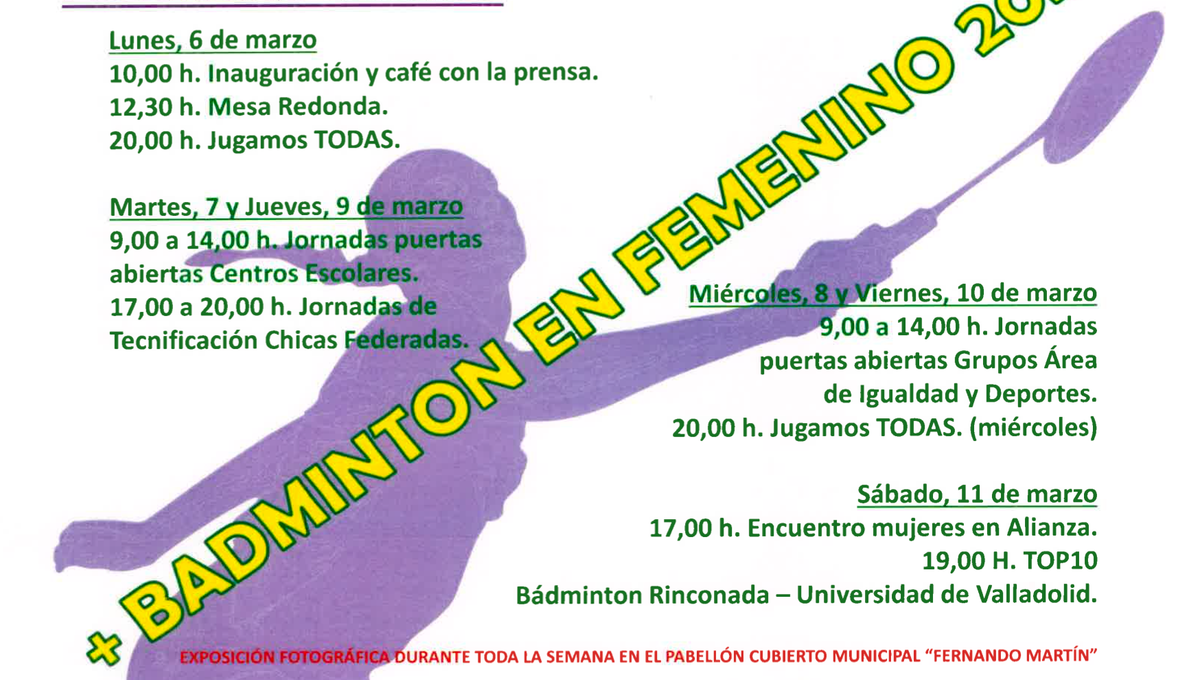 El Club Bádminton Rinconada organiza la jornada ‘+Bádminton Femenino’