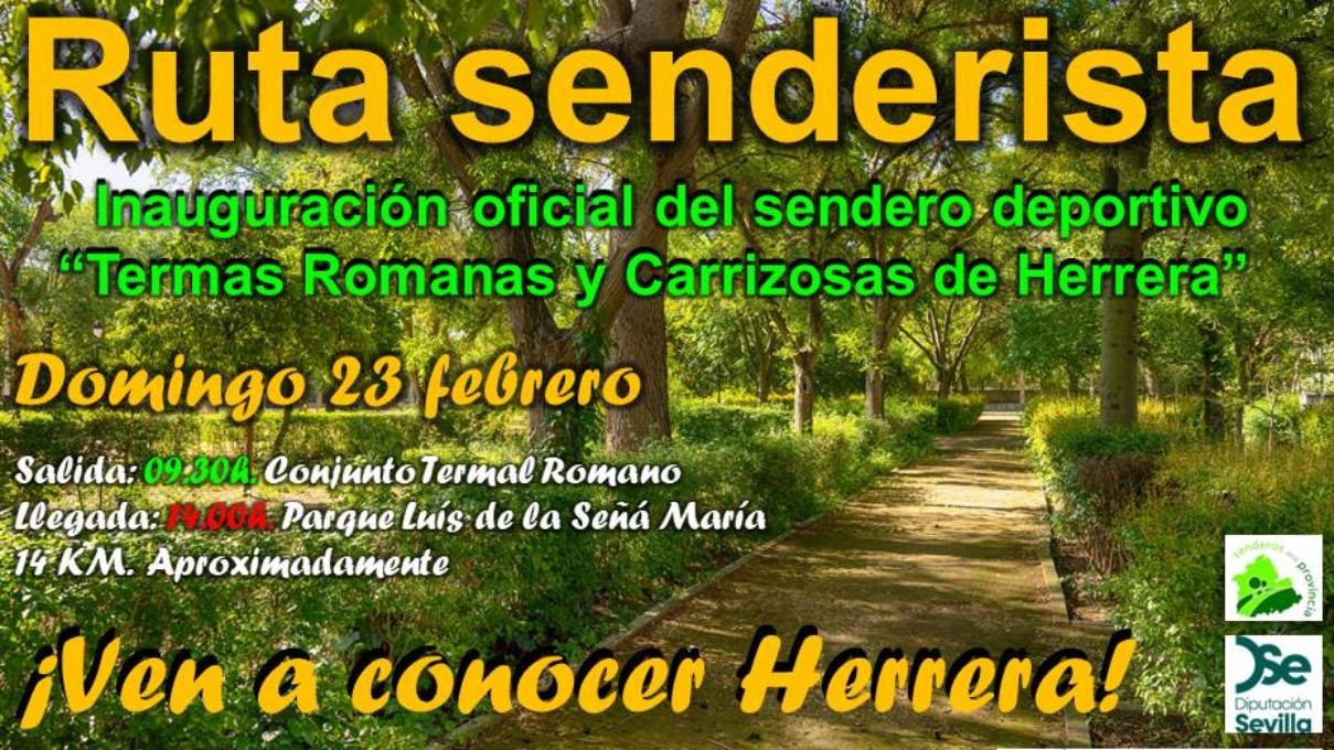 Herrera inaugura su ruta senderista por las termas romanas