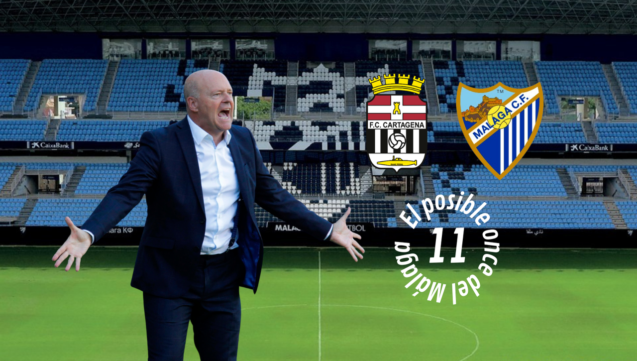 El posible once del Málaga en su visita a Cartagena