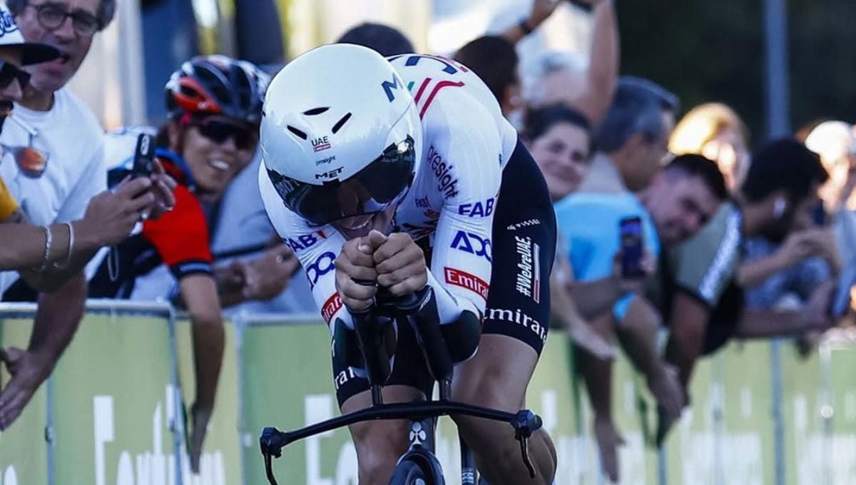 Duro palo para el UAE de Juan Ayuso