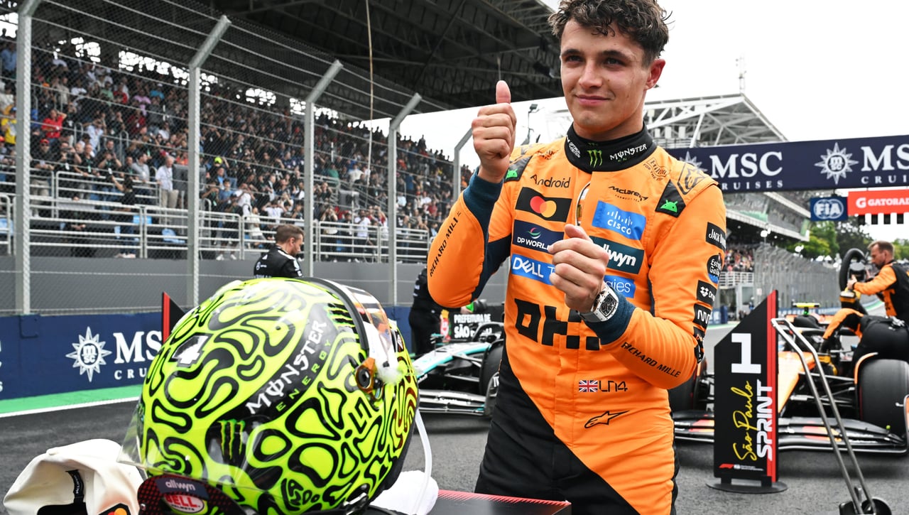 Lando Norris aprovecha otro error de Piastri y Fernando Alonso pelea con Verstappen en Brasil