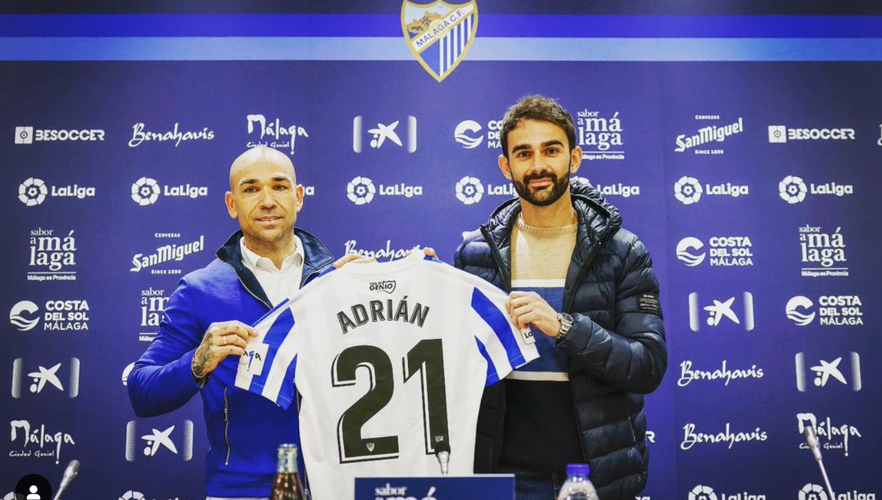 El Málaga no contempla hacer ficha a Adrián López 