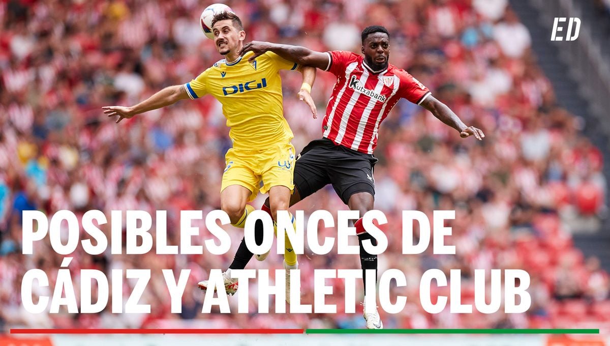 Cádiz - Athletic Club: Alineación posible de Cádiz y Athletic en el partido de hoy de LaLiga EA Sports