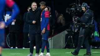 Flick explica el enfado de Lamine Yamal