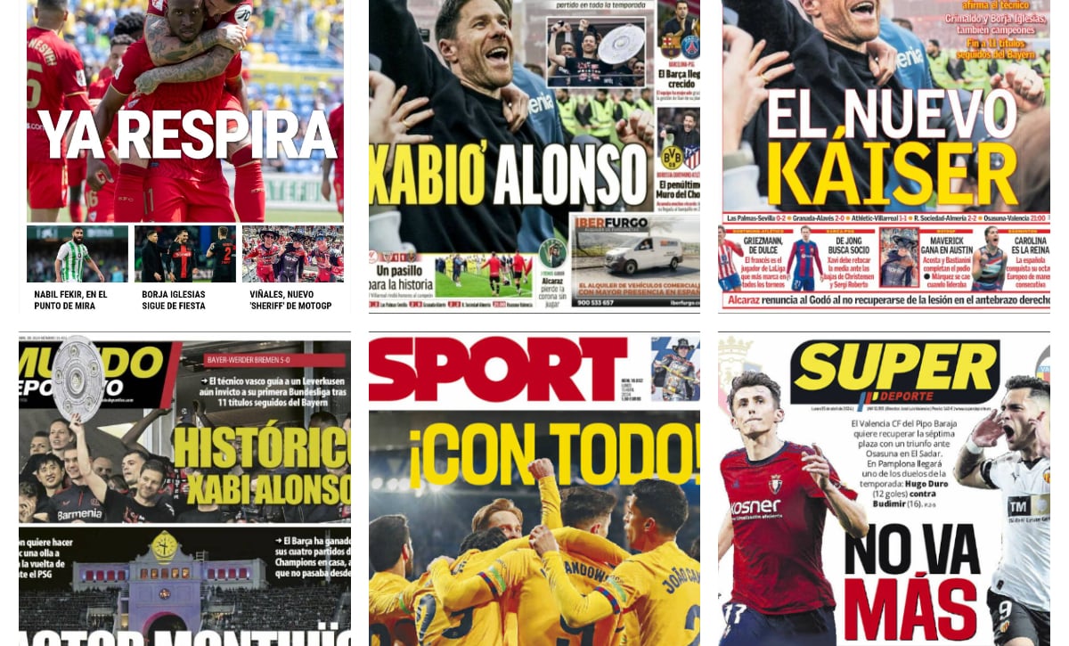 La gesta de Xabi Alonso, la Champions, la victoria del Sevilla… así vienen las portadas