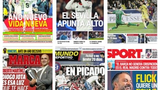 El Sevilla apunta alto en el mercado de fichajes, el Real Madrid espera cambiar el rumbo en 2026, Joan García salva al Barcelona... Así vienen las portadas del 23 de diciembre