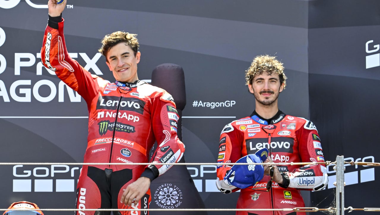 Bagnaia se rinde en su lucha contra Marc Márquez 