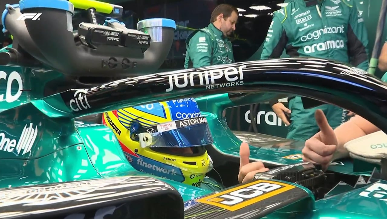 Clasificación, pole y parrilla del Gran Premio de España de F1:  Fernando Alonso, noveno, y Carlos Sainz, segundo