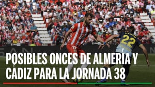 Alineaciones Almería - Cádiz: Alineación posible de Almería y Cádiz en el partido de hoy de LaLiga EA Sports