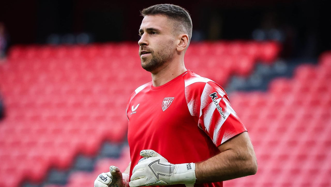 Unai Simón, MVP del partido, da la razón al árbitro: "Mano era seguro"