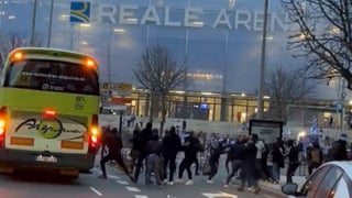 Graves altercados entre los ultras de la Real Sociedad y la Roma