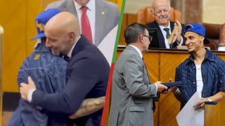 El abrazo de Monchi a Antony tras afirmar que prefiere "el fichaje de Vargas, que está rindiendo mejor en el Sevilla"