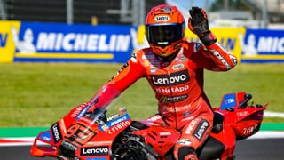 Marc Márquez celebra en Misano el título mundial de MotoGP