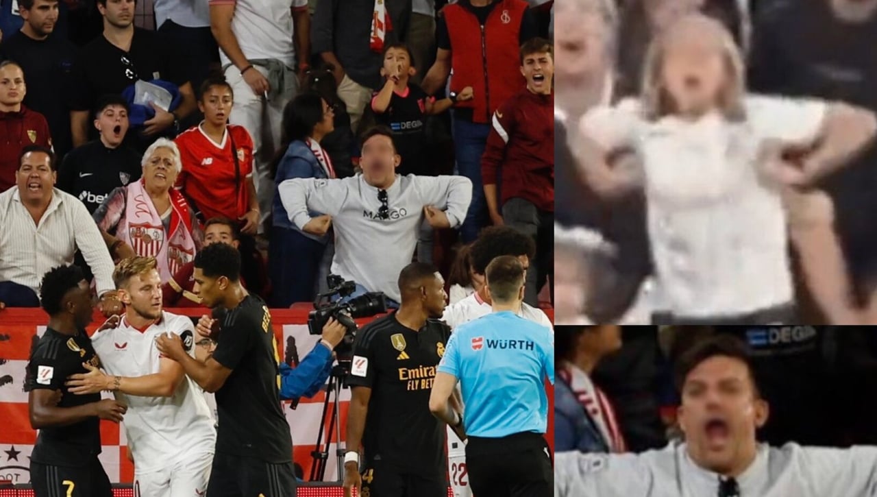 Las imágenes de la vergüenza que dan la razón a Vinícius hacen saltar al Sevilla y a los Biris