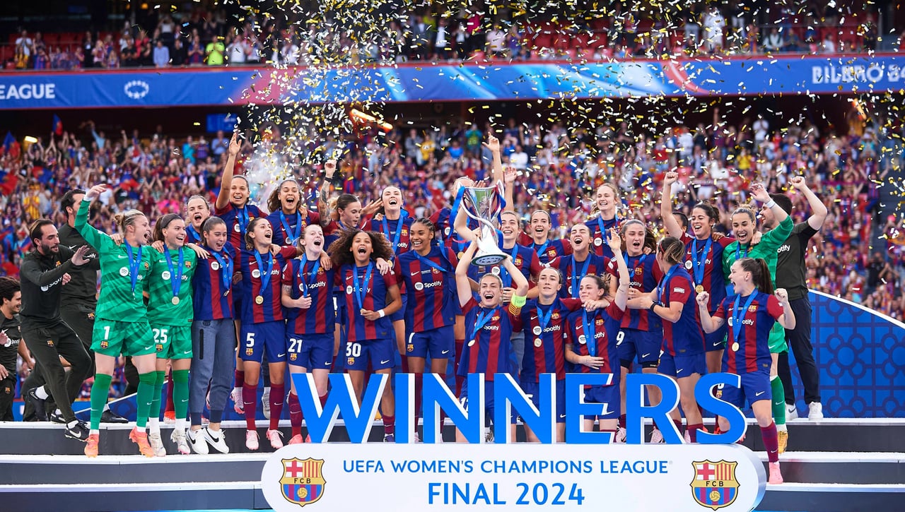 2-0: Aitana y Alexia brindan al Barcelona su tercera Champions femenina ante el Lyon