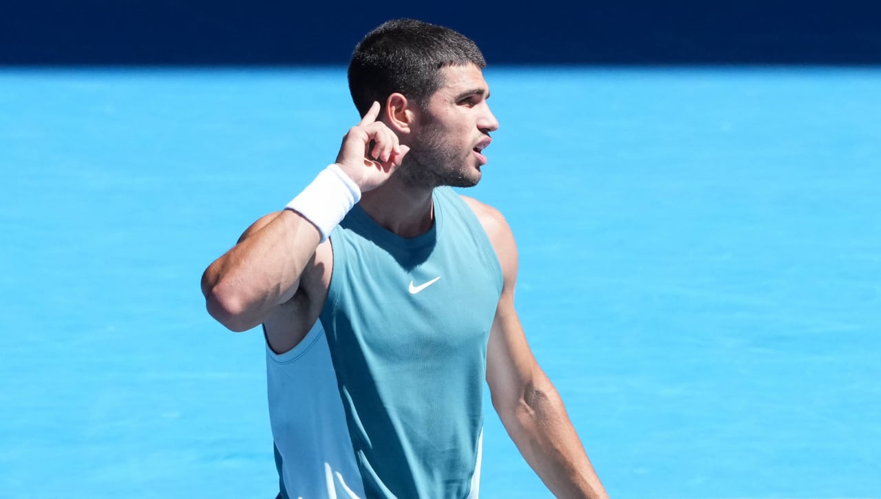 El momento de tensión de Carlos Alcaraz en Australia