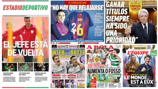 Vuelve el jefe del Sevilla, interés por Valentín Gómez, los brindis de Gavi y Enrique Cerezo, Raúl y Torres... las portadas del lunes 29 de diciembre