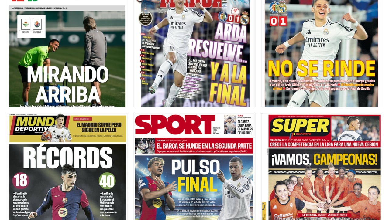 La reivindicación de Arda Güler, la explosión de Pedri o la final de Copa, así vienen las portadas