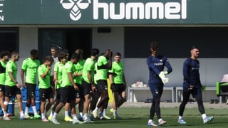 Ángel Ortiz, Mateo y Félix entrenan antes de viajar a Vallecas