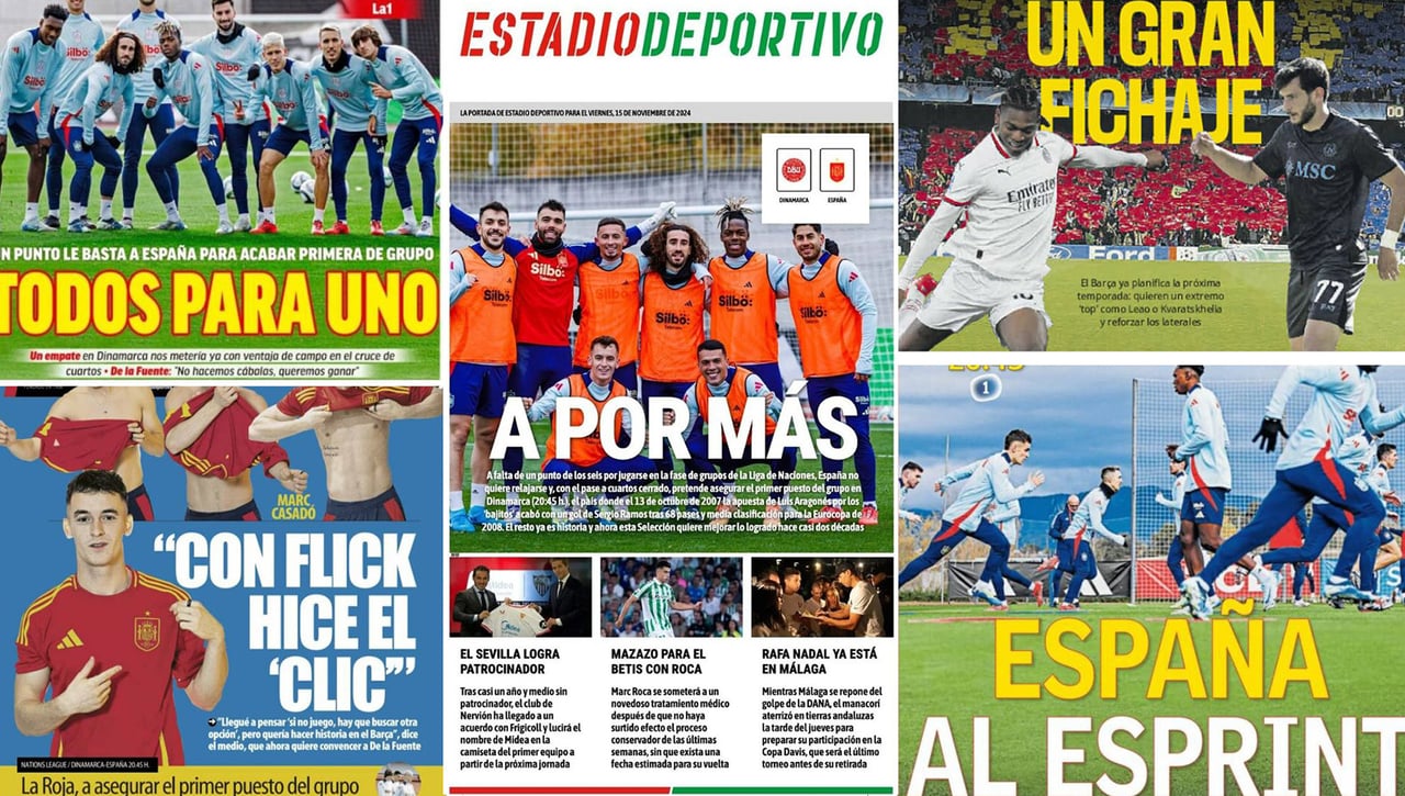 La cita clave de la 'Roja', el gran fichaje del Barça, el mazazo para el Betis... Así vienen las portadas