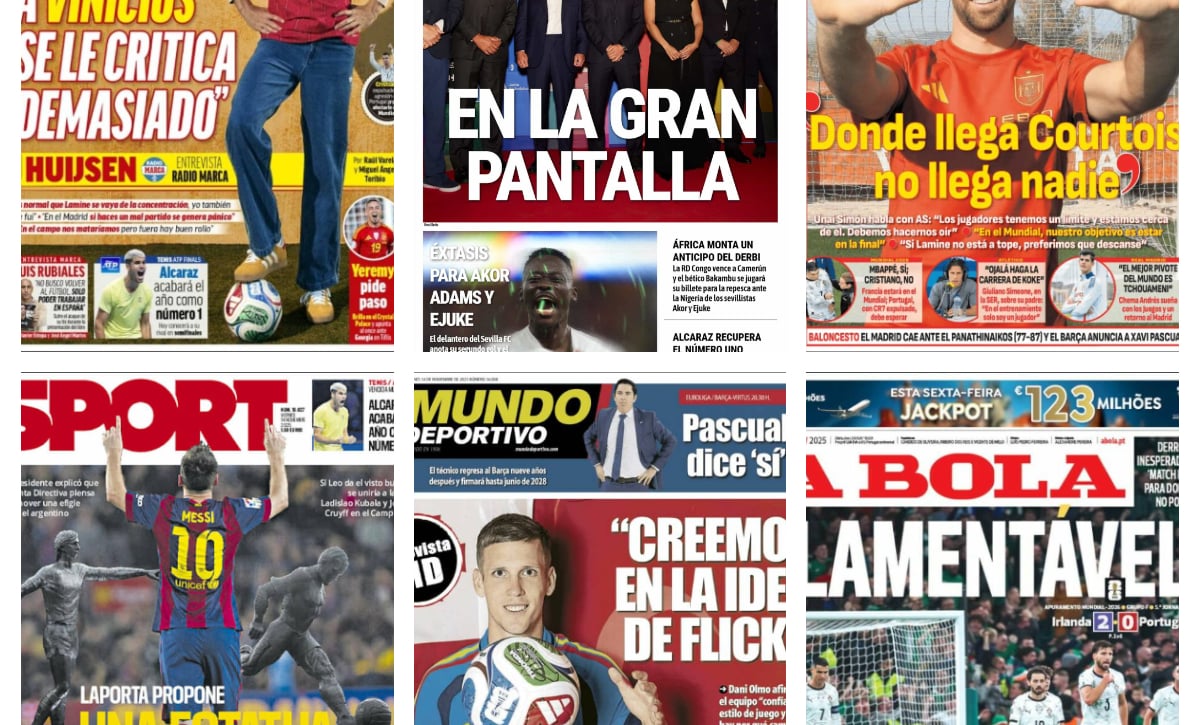 El documental a Isco, la defensa de Huijsen a Vinicius, la estatua a Messi... así vienen las portadas 