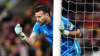 Tras la lesión de Julen Agirrezabala y la sanción de Hugo Duro, una buena noticia para Carlos Corberán con Dimitrievski