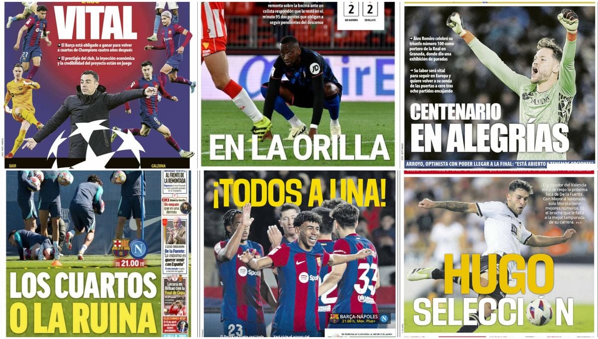 La 'final' del Barça, el lamento del Sevilla, Abner, Hugo Duro... Así vienen las portadas