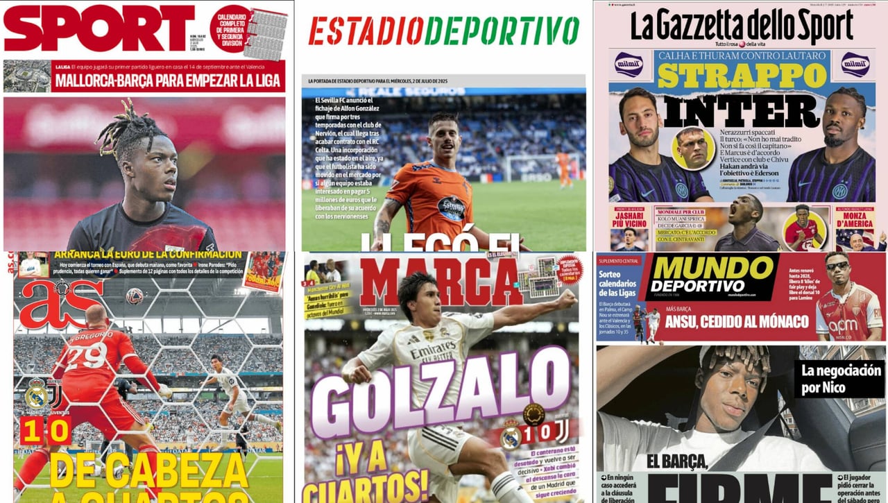 El calendario de la liga, Nico Williams y los fichajes de Sevilla y Atlético de Madrid... así vienen las portadas