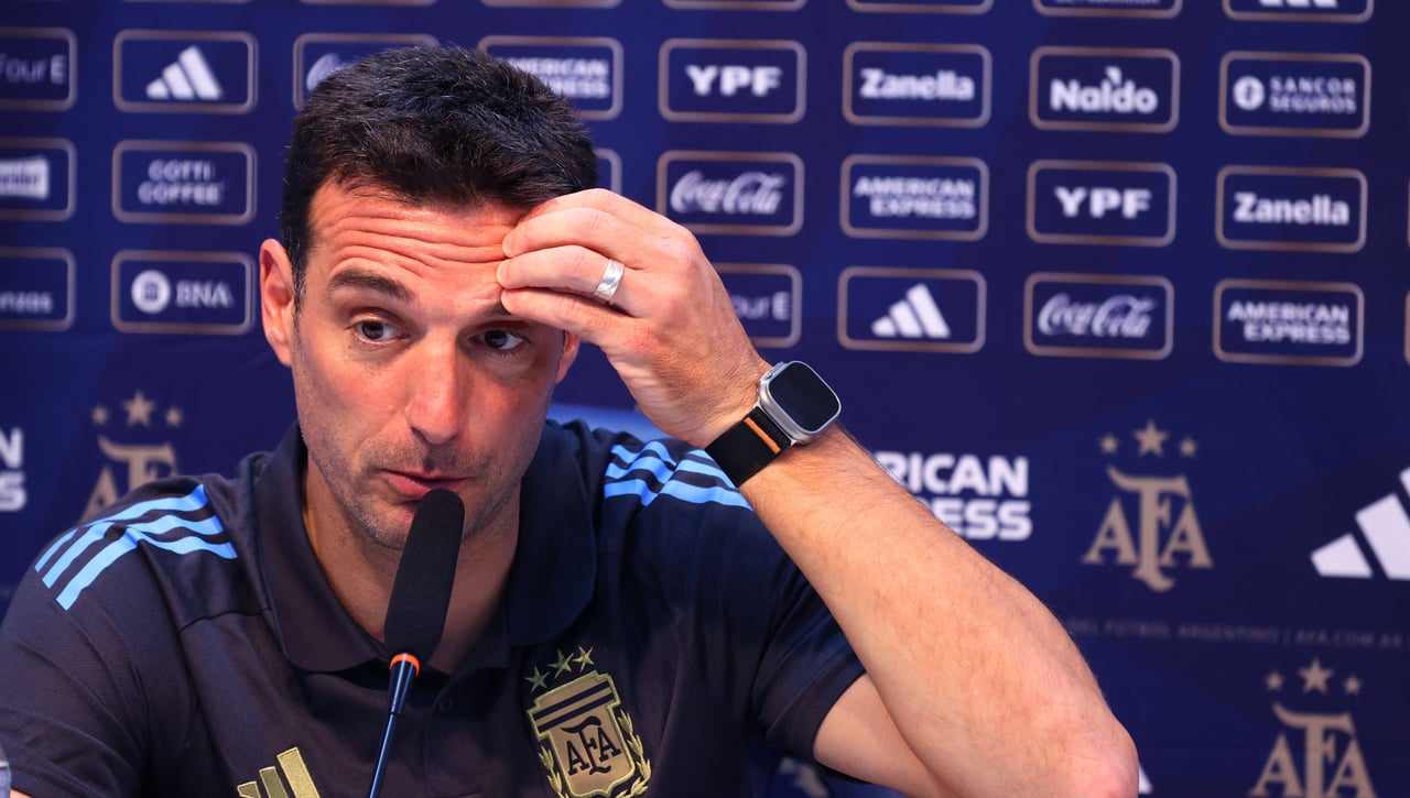 Scaloni llora por Messi