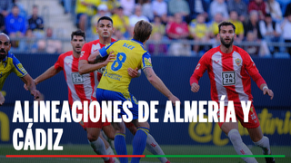 Alineaciones Almería - Cádiz: alineaciones posibles del Almería y el Cádiz en el partido de LaLiga Hypermotion