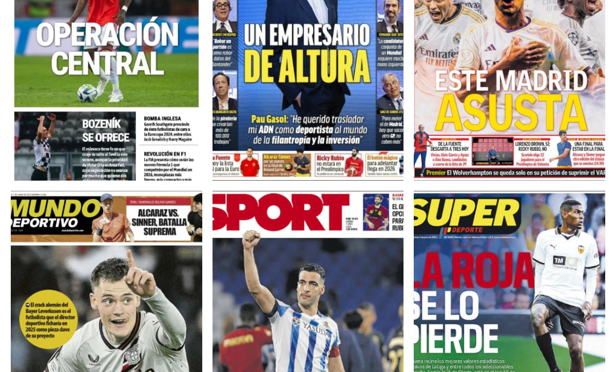 El nuevo Madrid galáctico, Merino y Wirtz al Barcelona, la Eurocopa… así vienen las portadas de este viernes 7 de junio