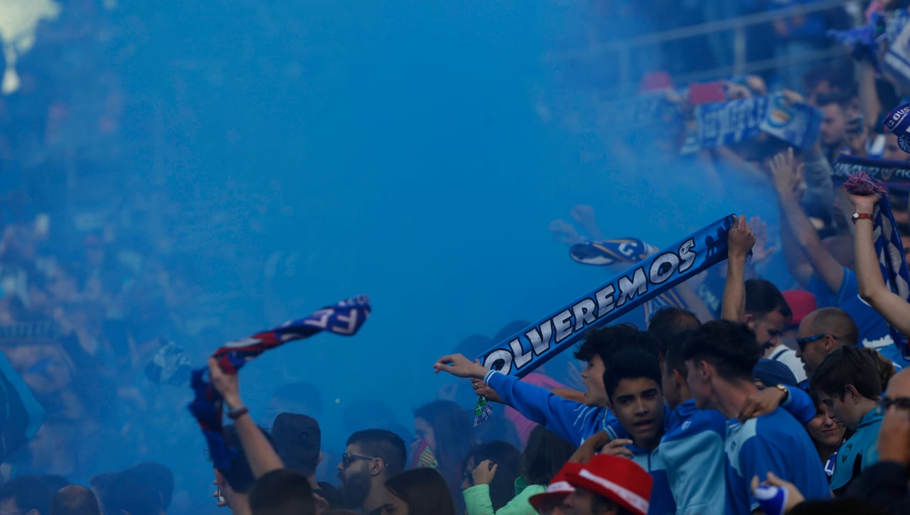 La afición del Getafe organiza una protesta masiva contra el Barça