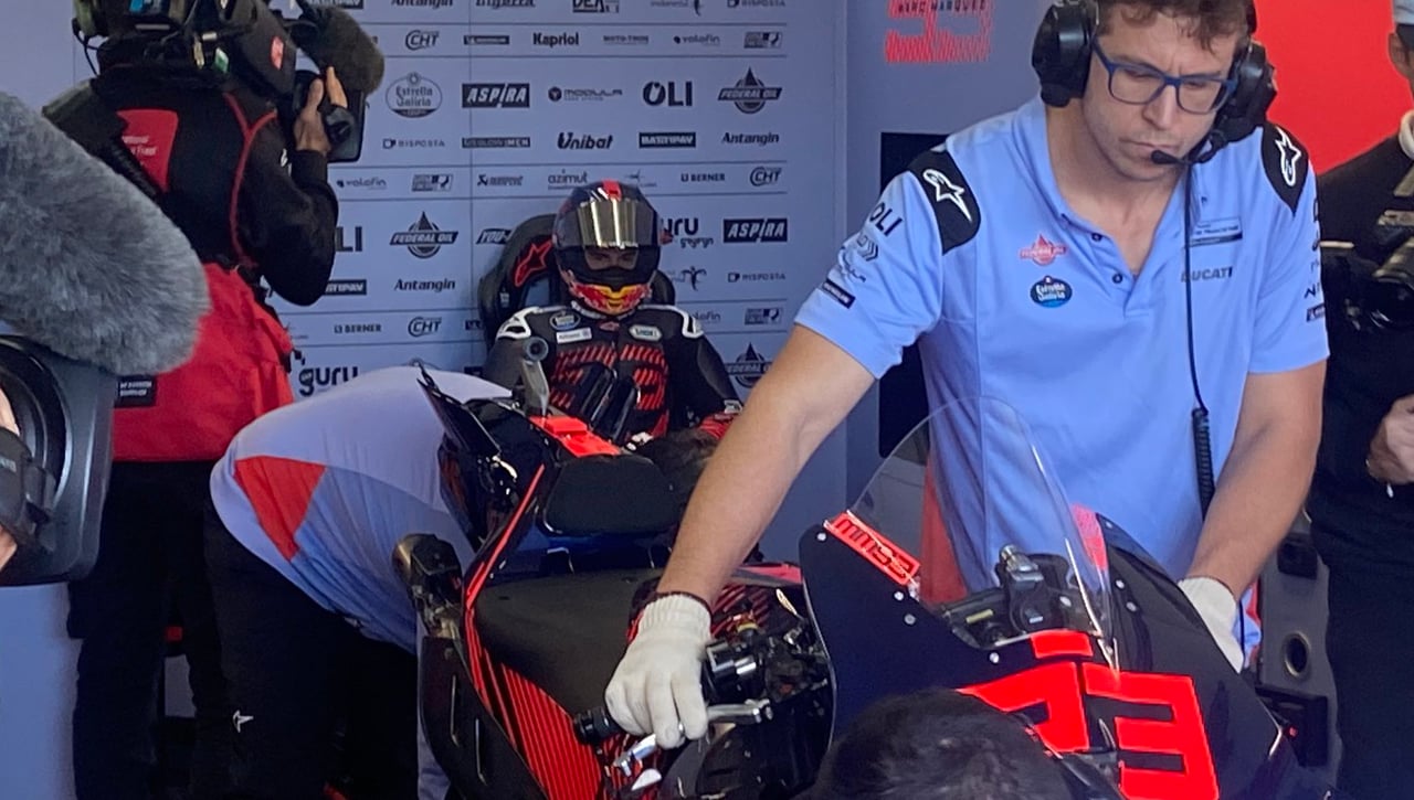 ¡Marc Márquez (con su nueva Ducati), el segundo más rápido en Valencia!