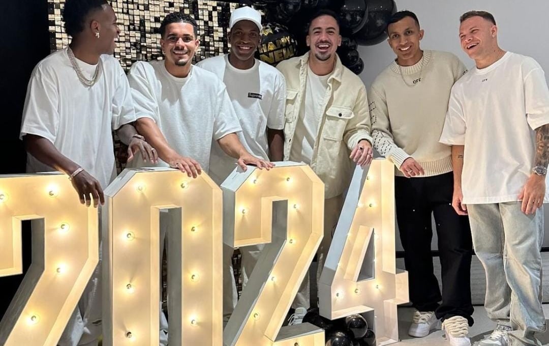 Así celebraron la entrada en 2024 los jugadores del Real Madrid