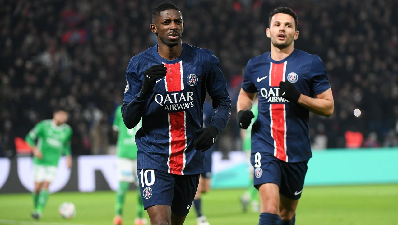 Así queda la clasificación de la Ligue 1, tras la victoria del PSG ante el Saint-Étienne en la jornada 17 de la liga francesa