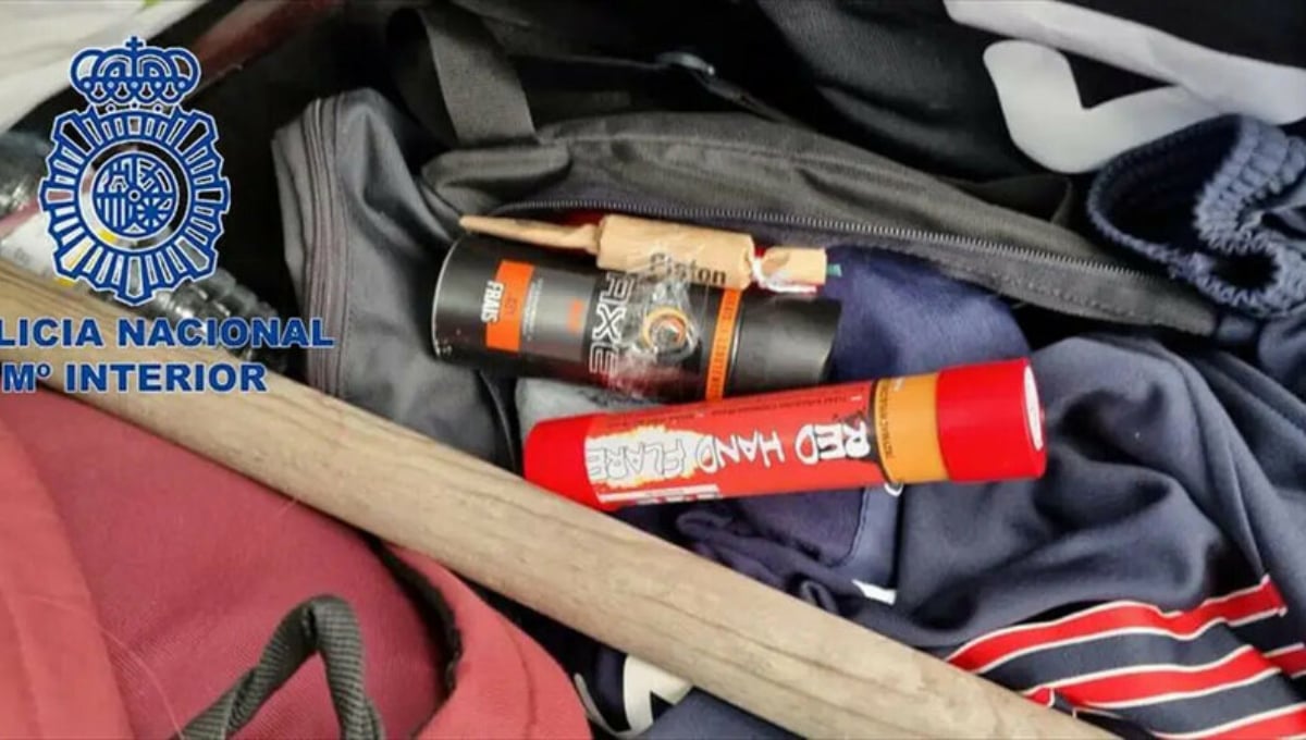 Así son los explosivos caseros que la Policía incautó a aficionados del Sevilla 