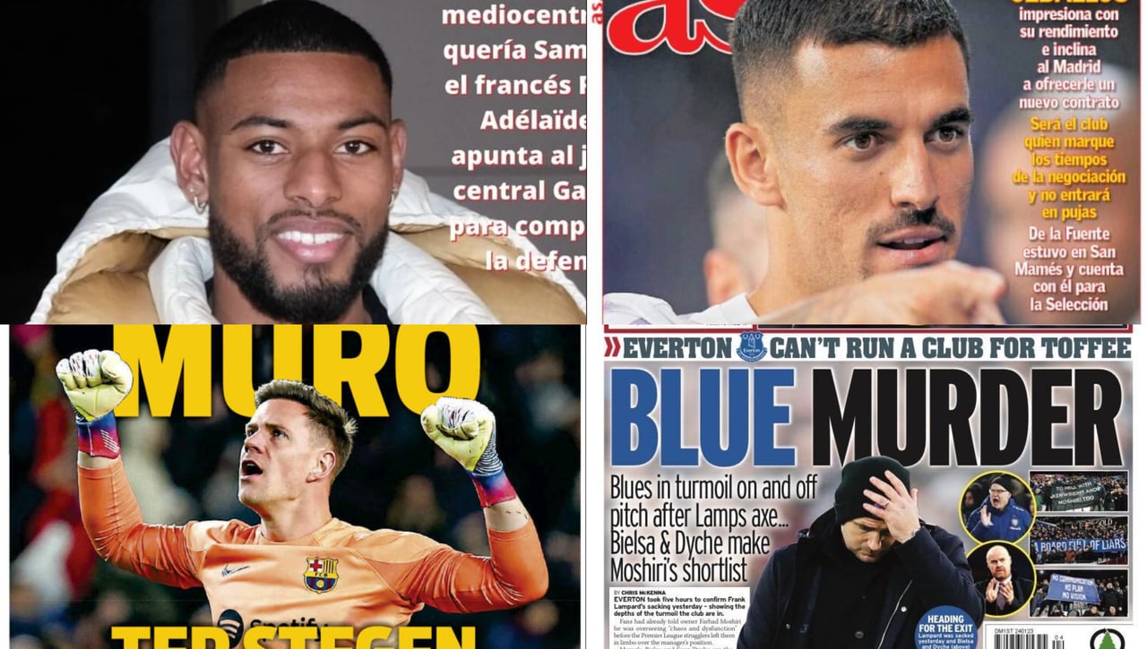 Acelera con Reine-Adélaïde y Gattoni, cambio de planes con Ceballos, Muro Ter Stegen... Así vienen las portadas