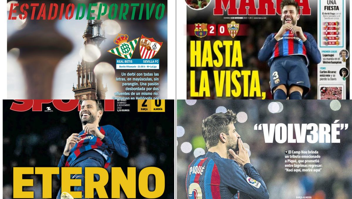 'Betis y Sevilla, nos miran', 'Hasta la vista, Gerard', 'Eterno'... Así vienen las portadas de hoy