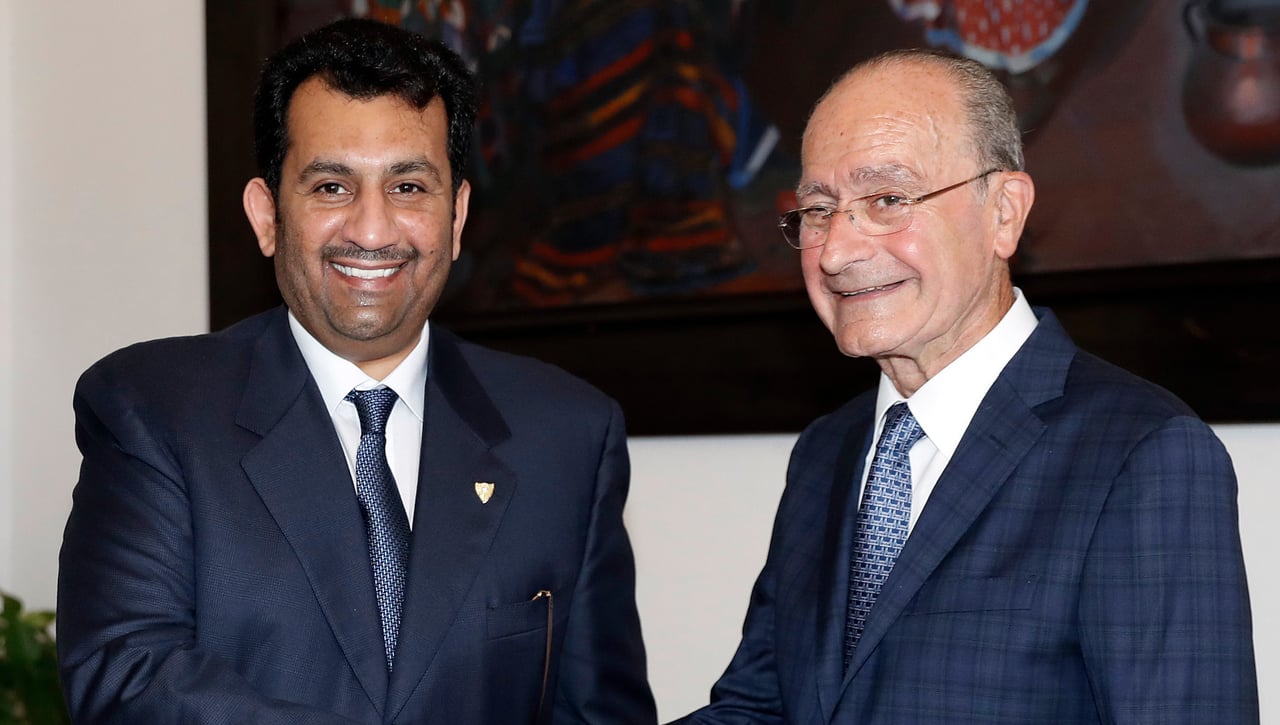 Al-Thani se despacha a gusto con el alcalde de Málaga